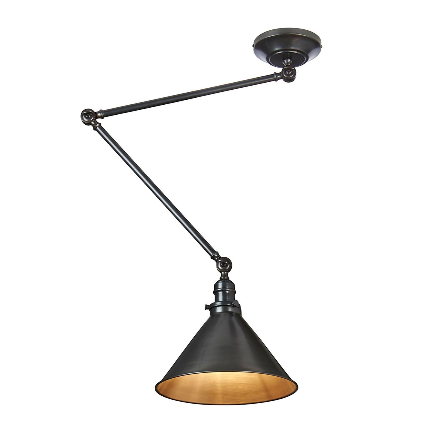 Deckenleuchte ISMENE in Bronze kürzbar Ø30cm Lampe