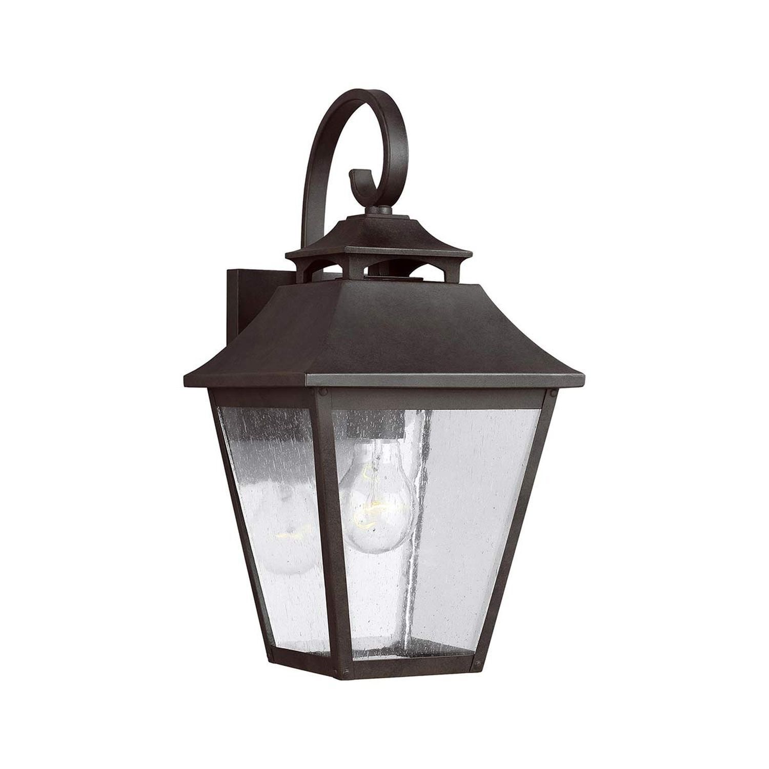 Außenwandlampe Edelstahl Glas IP44 40,6 cm hoch HONITON