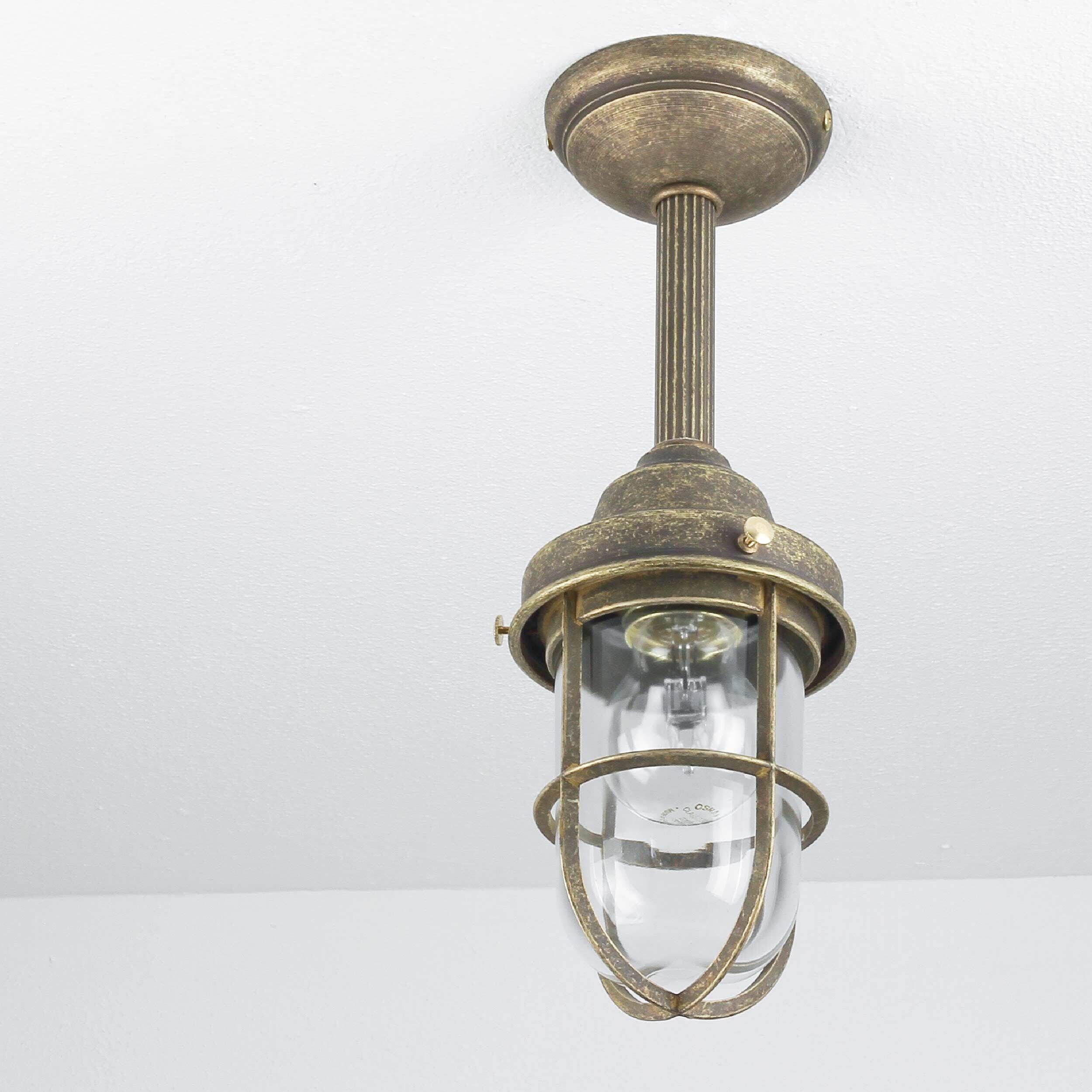 Deckenlampe Außen Maritim Echt-Messing