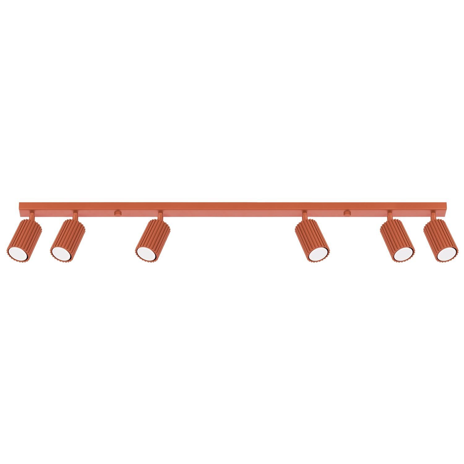 Deckenstrahler 6-flammig Rot GU10 117 cm lang groß Aluminium