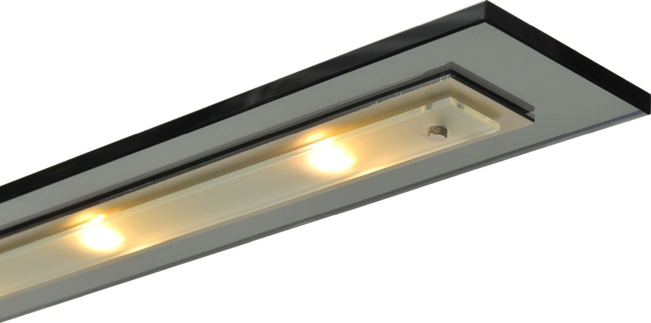 Dimmbare LED Pendellampe Glasschirm Modern Schwarz