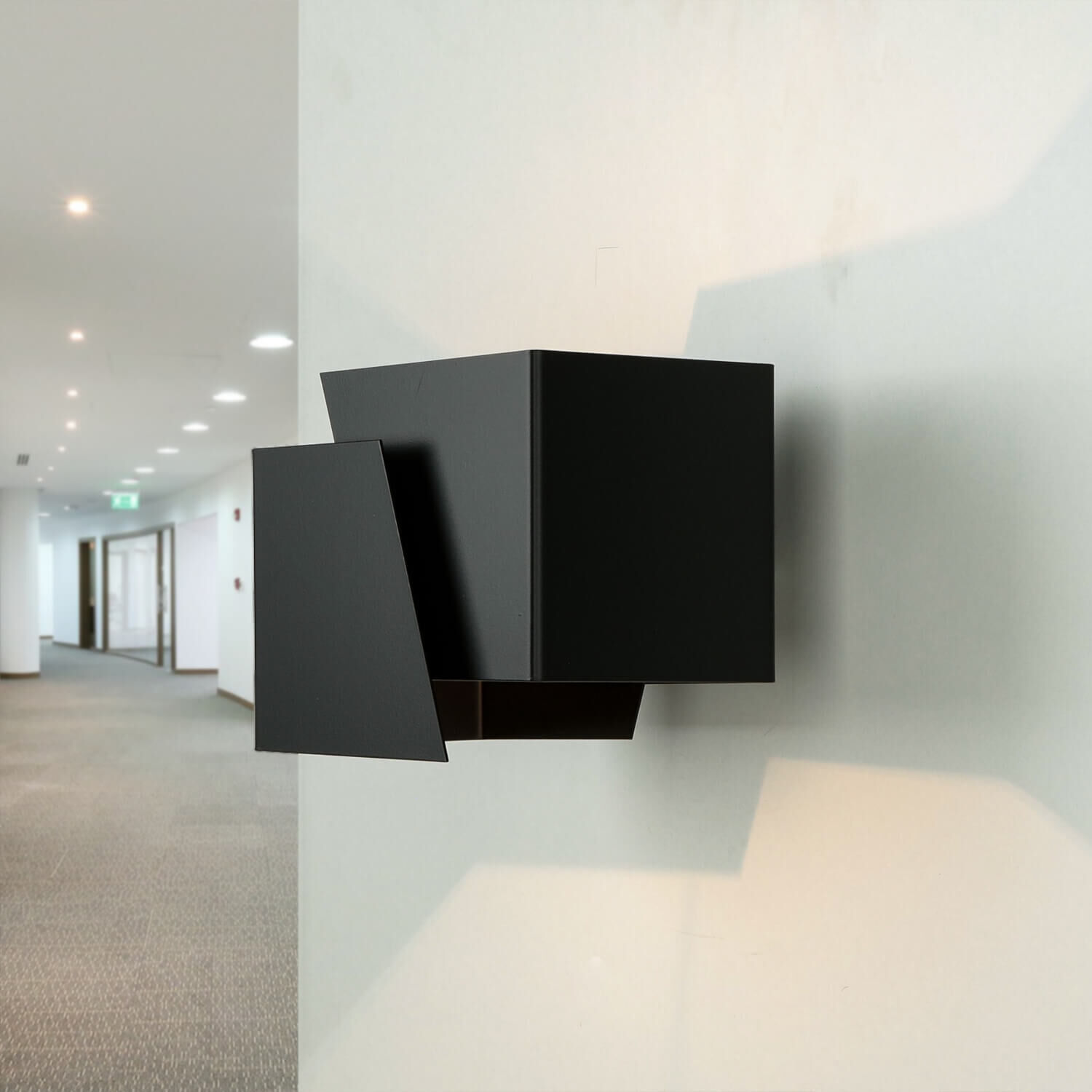 Extravagante Wandleuchte BLOX Schwarz Up Down G9