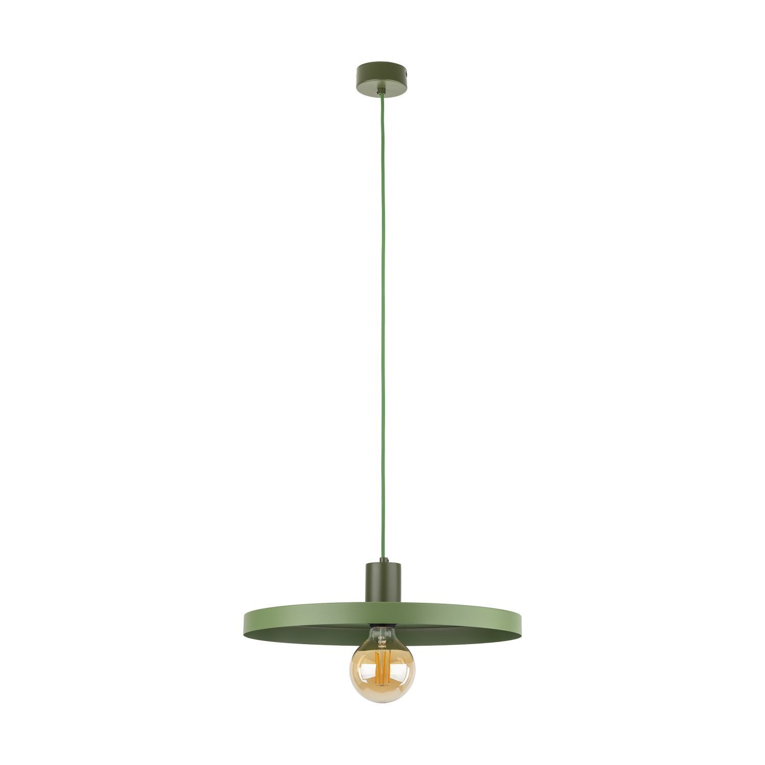 Grüne Hängelampe E27 Ø40 cm rund Vintage Metall