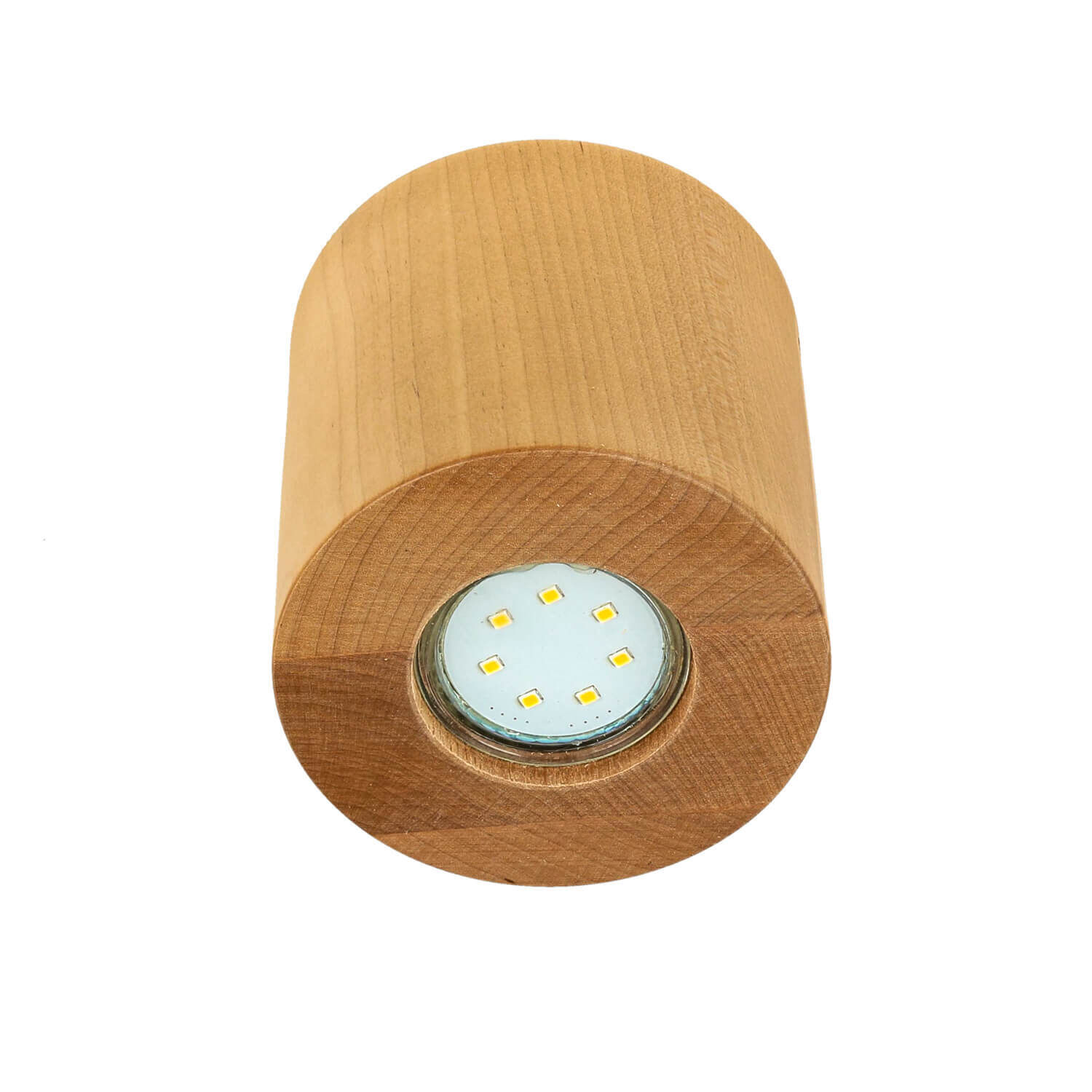 Deckenlampe Holz Ø10cm klein rund GU10 Modern