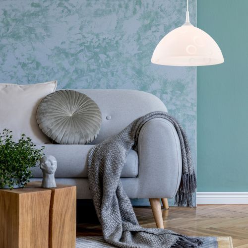 Wohnzimmerlampe Hängelampe Esstisch Weiß Metall