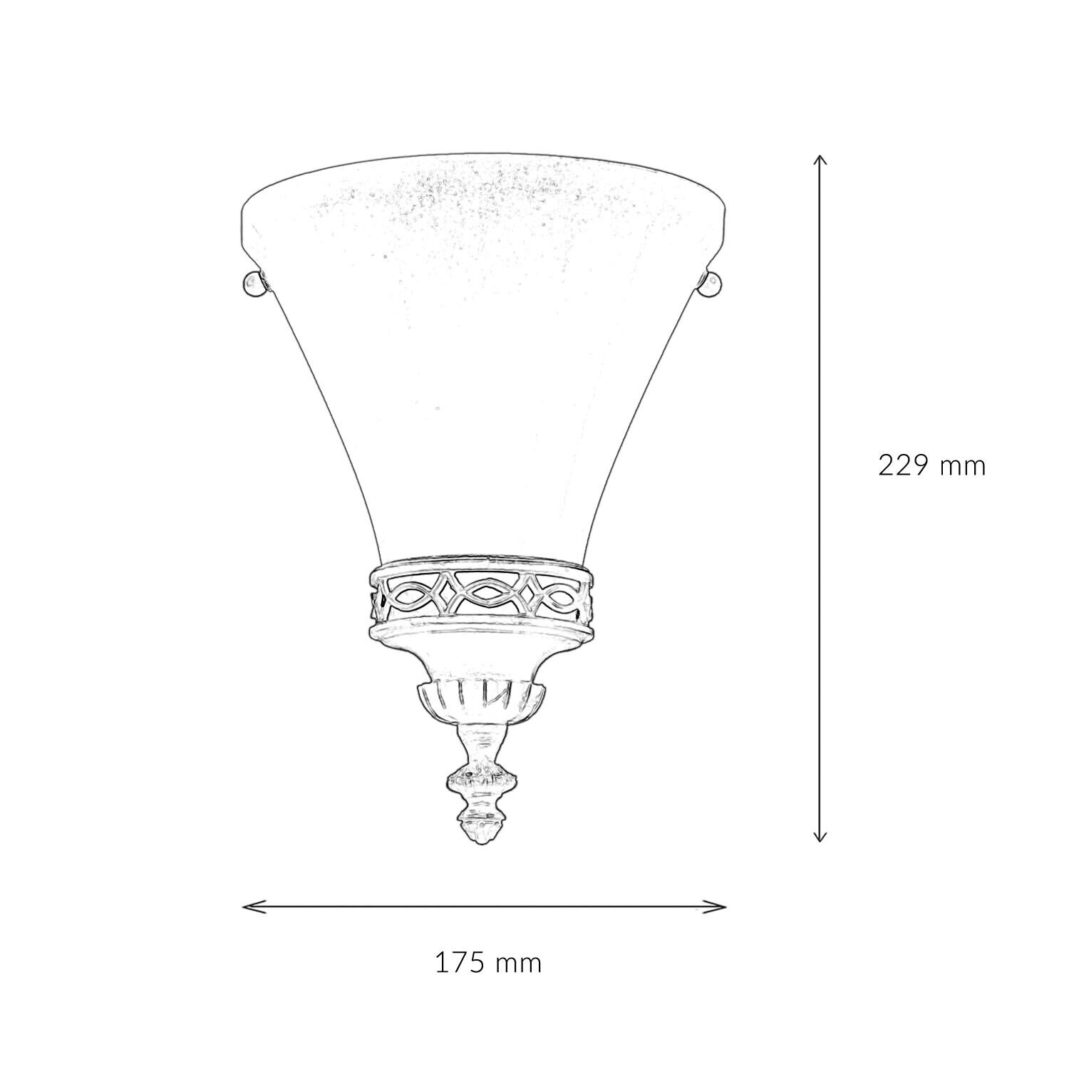 Wandlampe ANABELL 1 Braun Landhaus Lampe Blendarm