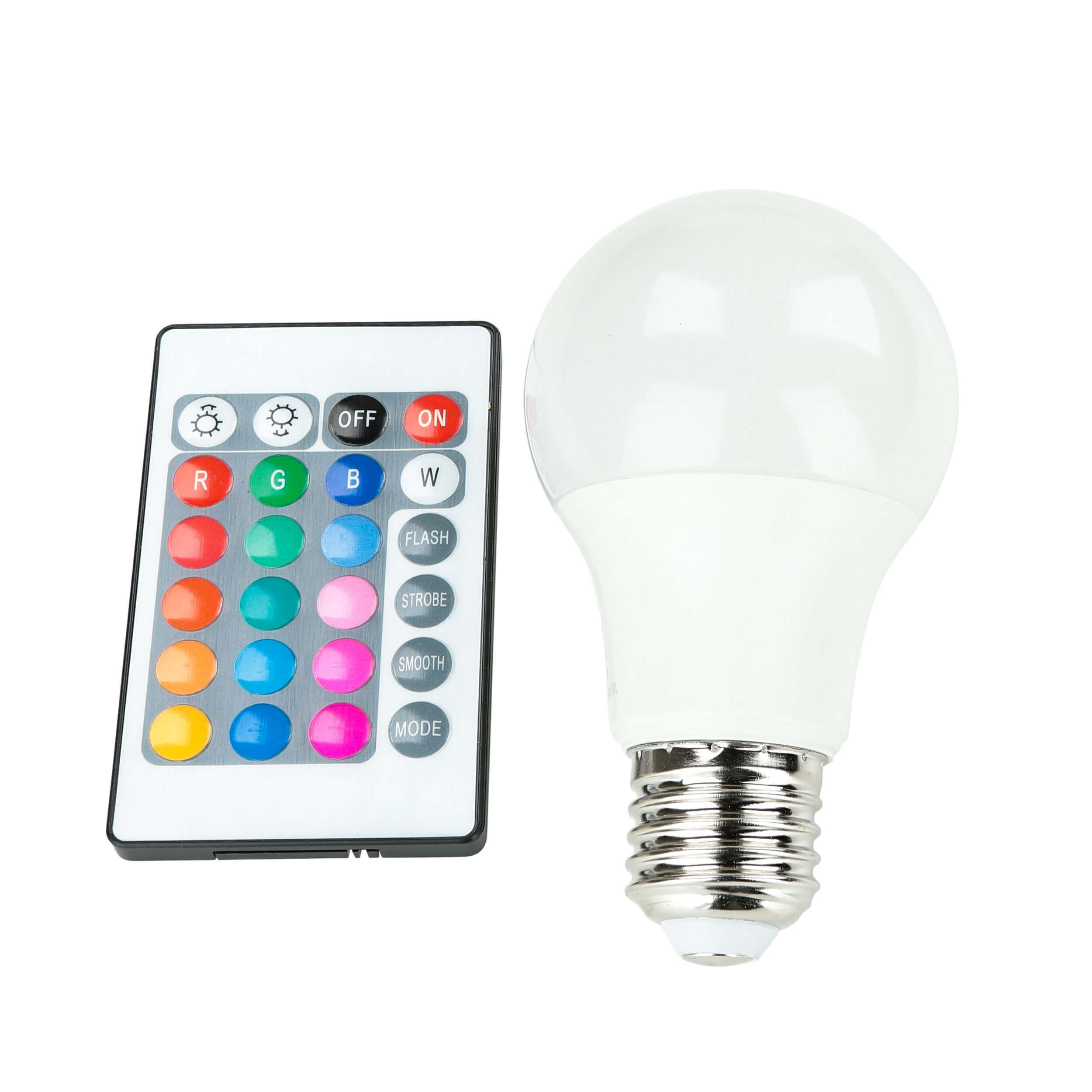 LED Leuchtmittel E27 Farbwechsel Dimmer Fernbedienung 9,7W - LM117