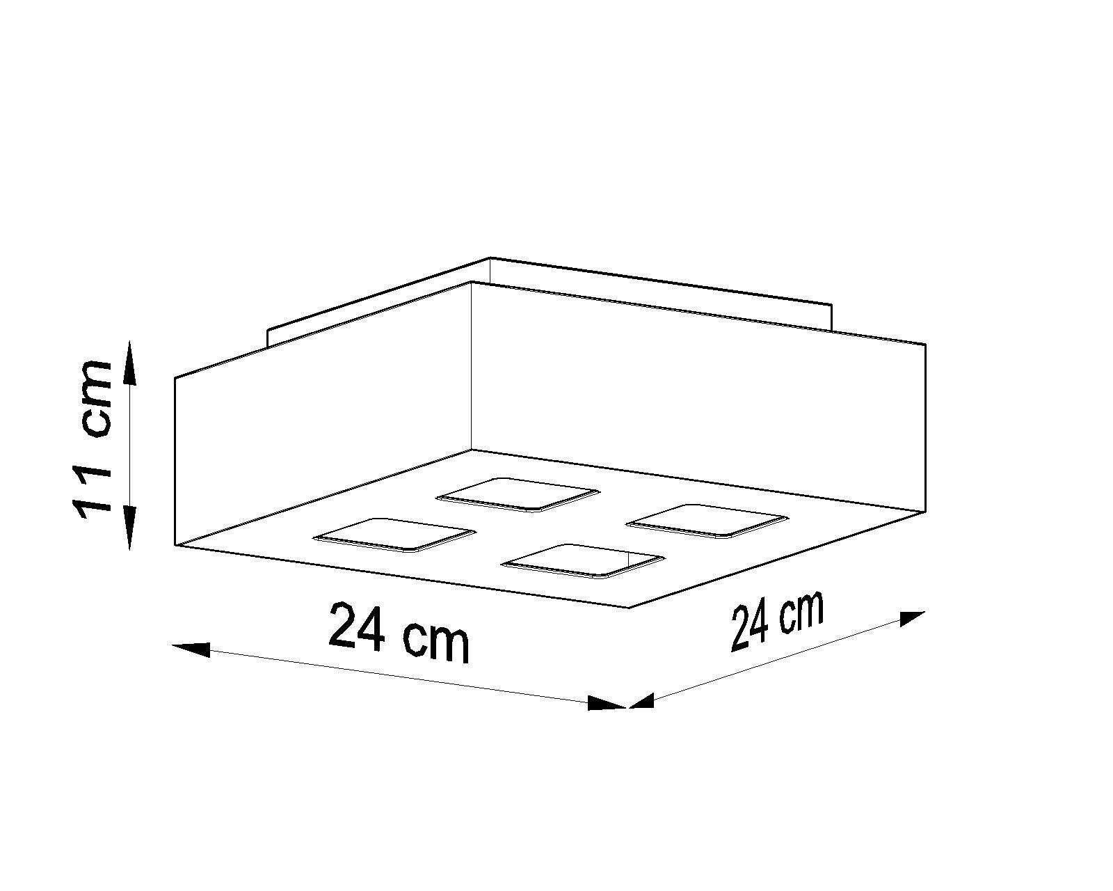 Deckenleuchte HYDRA in Schwarz 4-flmg