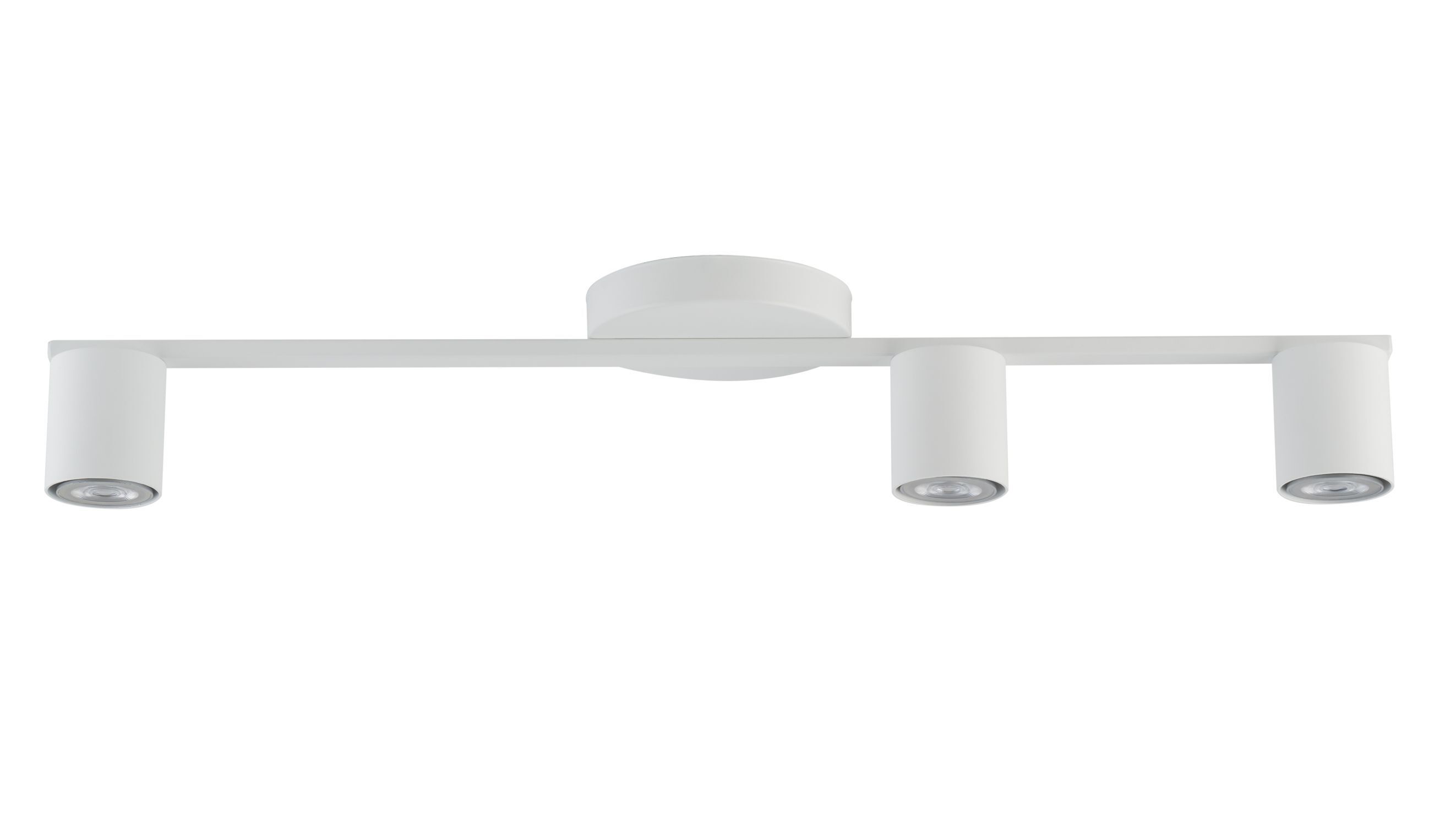 GU10 Deckenleuchte 3-flammig Metall Weiß 70 cm lang