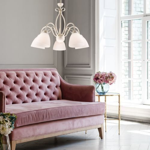 Hängeleuchte Shabby Weiß Esszimmer Metall Lampe