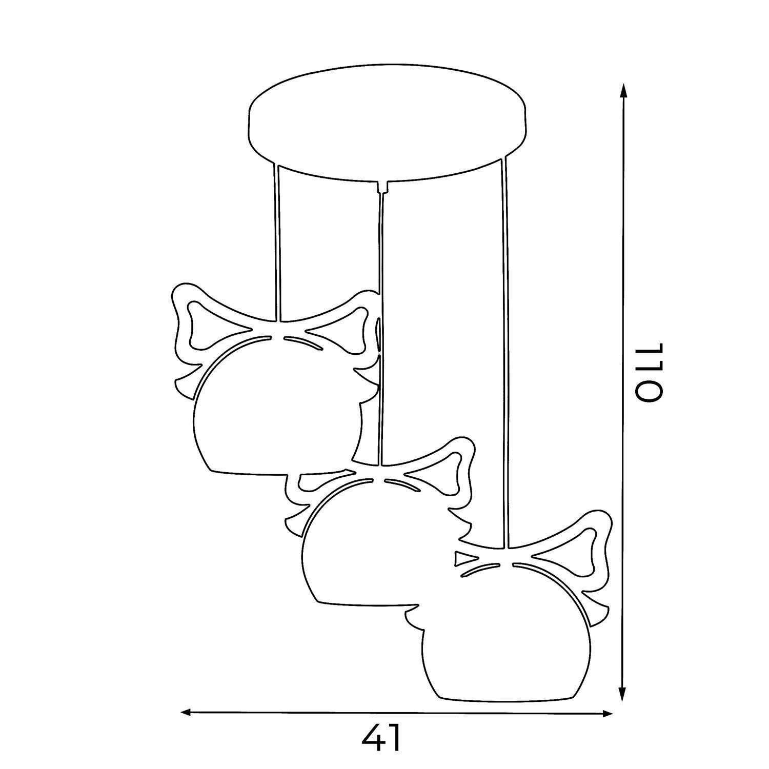 Kinderzimmer Hängelampe Weiß Bunt 3x E27 Glas Metall