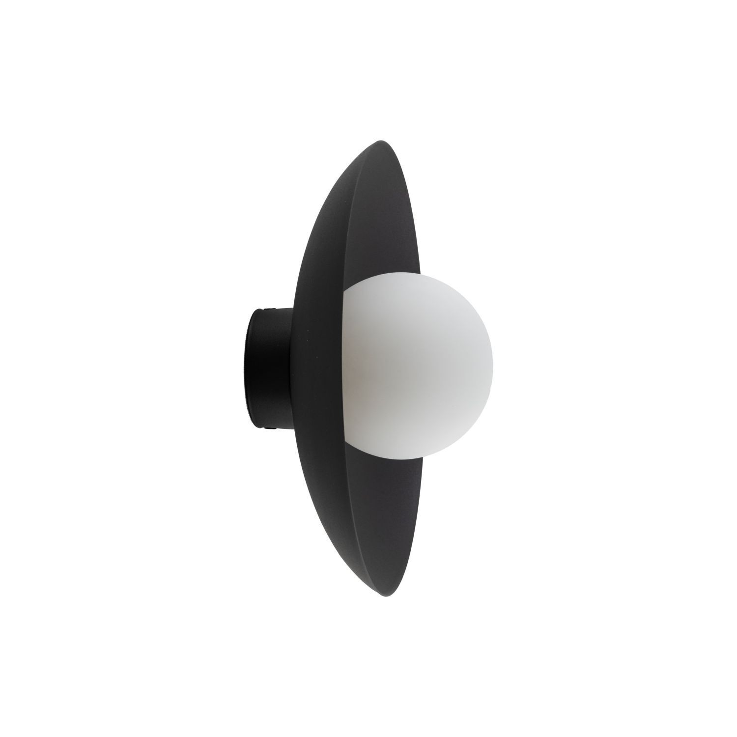 Blendarme Wandlampe Schwarz Metall Glas G9 Ø28 cm