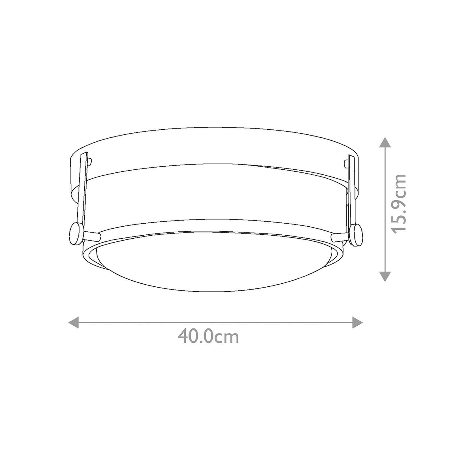 Deckenlampe Metall Glas Ø 40 cm rund in Messing Antik