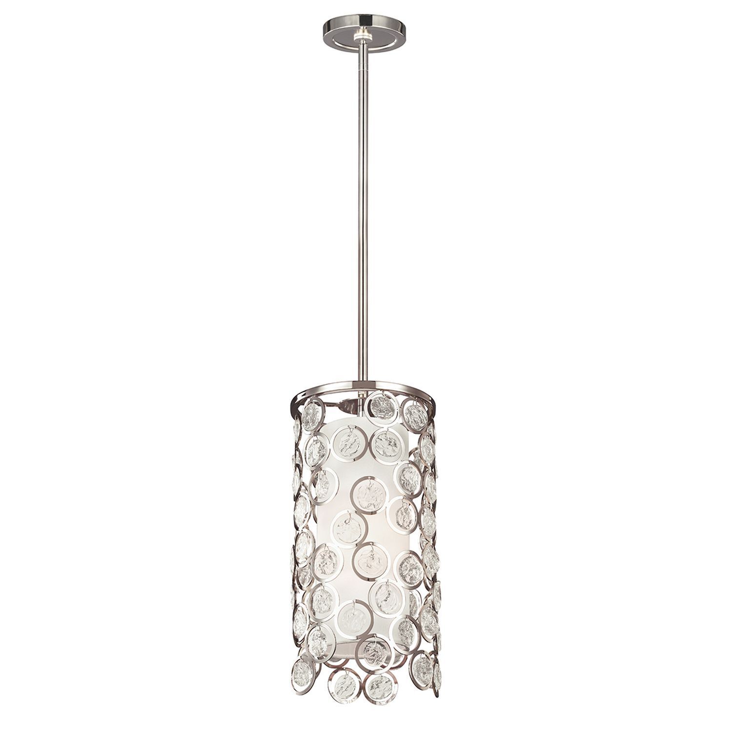 Deckenleuchte CASTELO in Nickel Glas Ø18cm Lampe