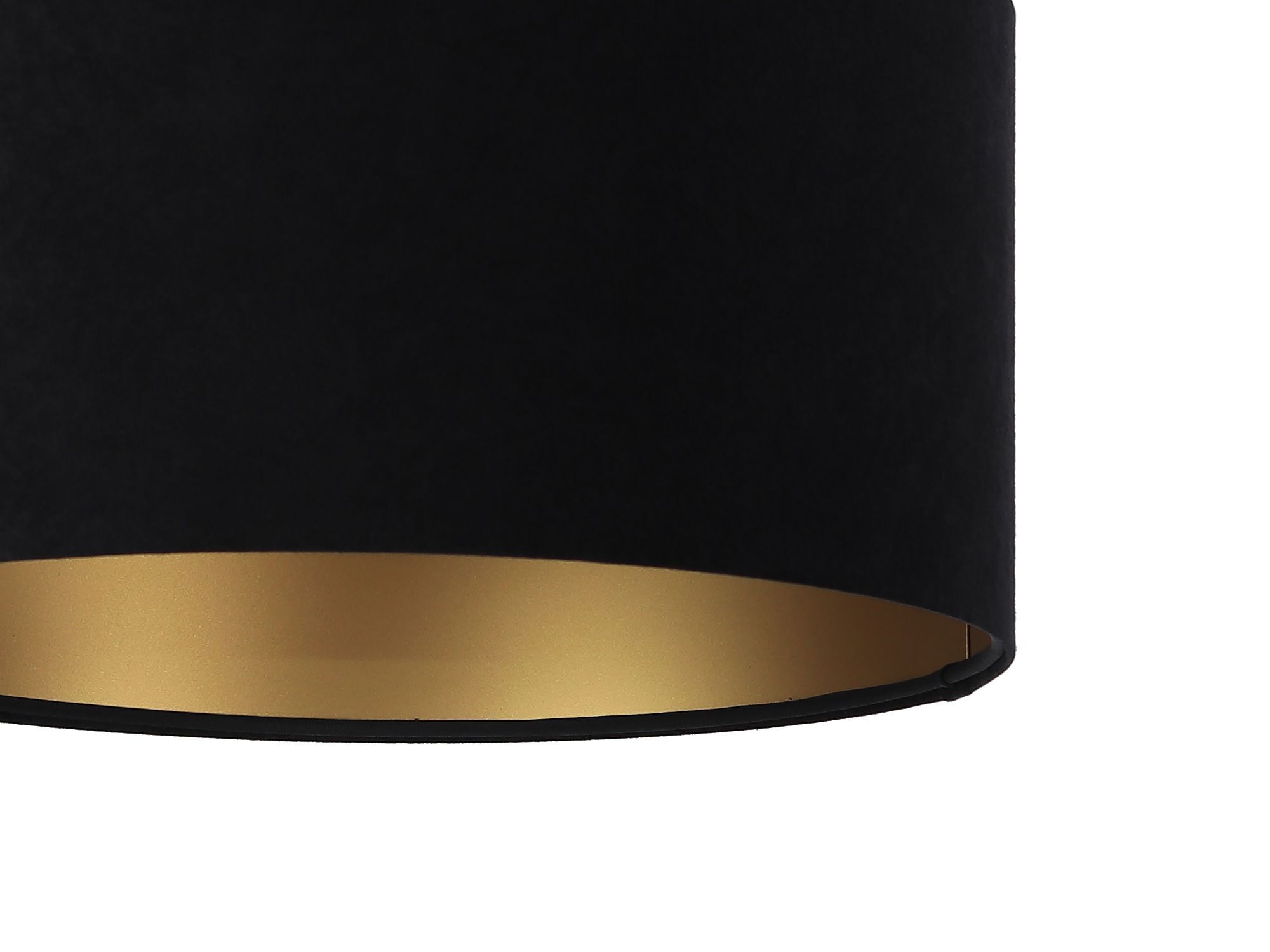 Pendelleuchte Schwarz Gold Stoff Retro Esstisch