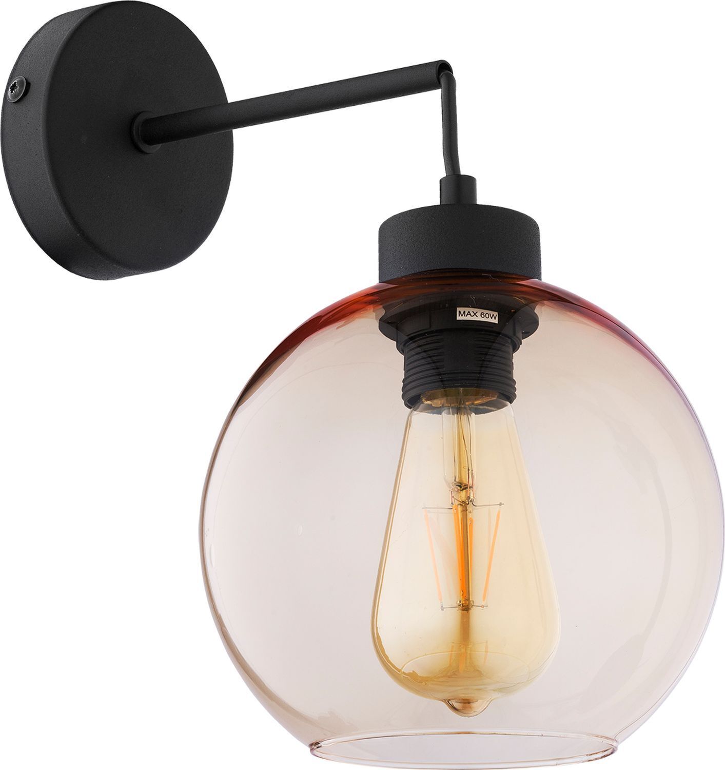 Wandleuchte KALETE Bernsteinfarben Flur Lampe E27