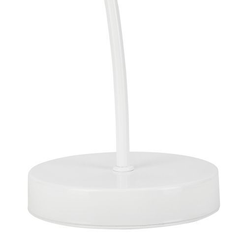Tischlampe Metall Beleuchtung Weiß Modern H:32cm