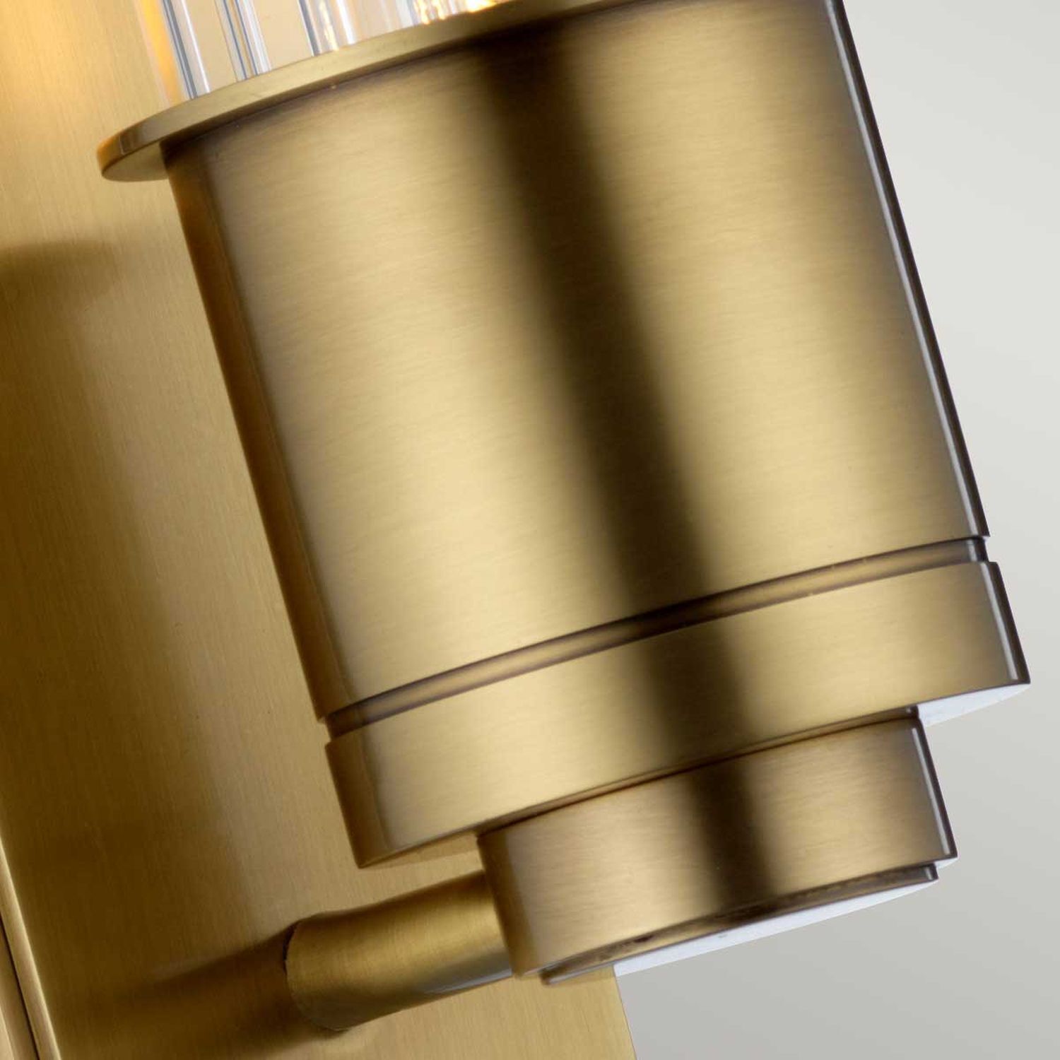 Badleuchte Wand G9 LED IP44 3000 K 40 cm hoch in Messing antik