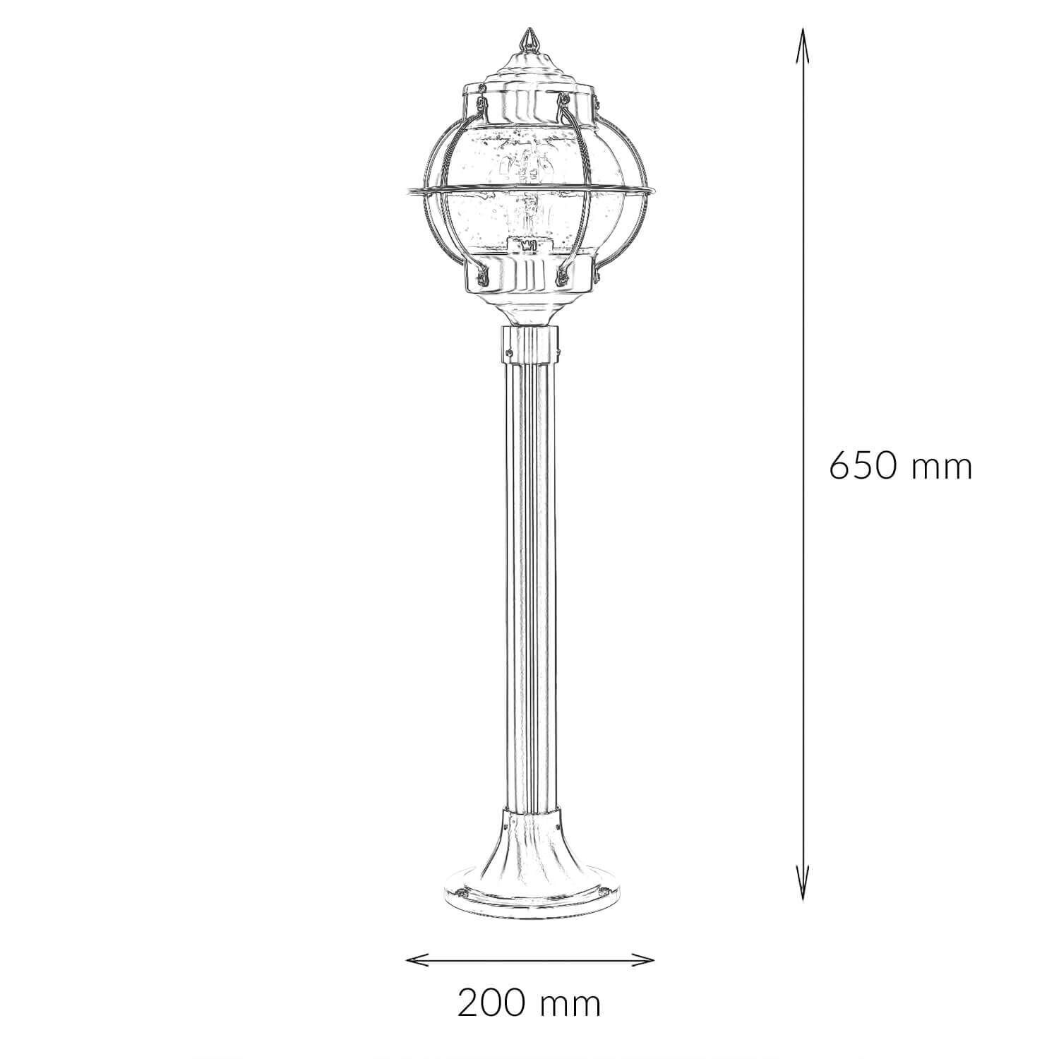 Gartenlampe Messing H:65cm Maritim wetterfest