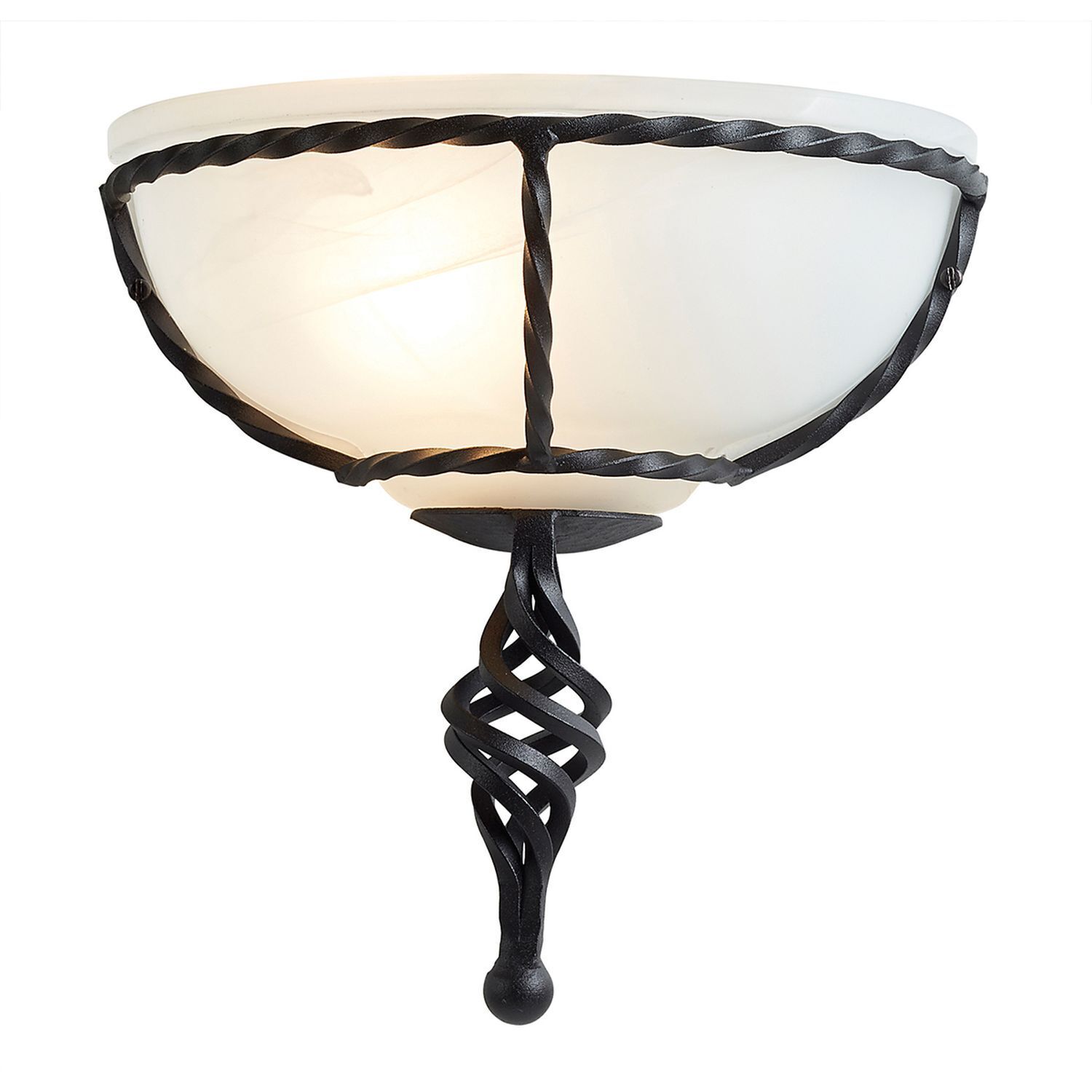 Wandleuchte ANOUK Schwarz B:26cm Rustikal Lampe