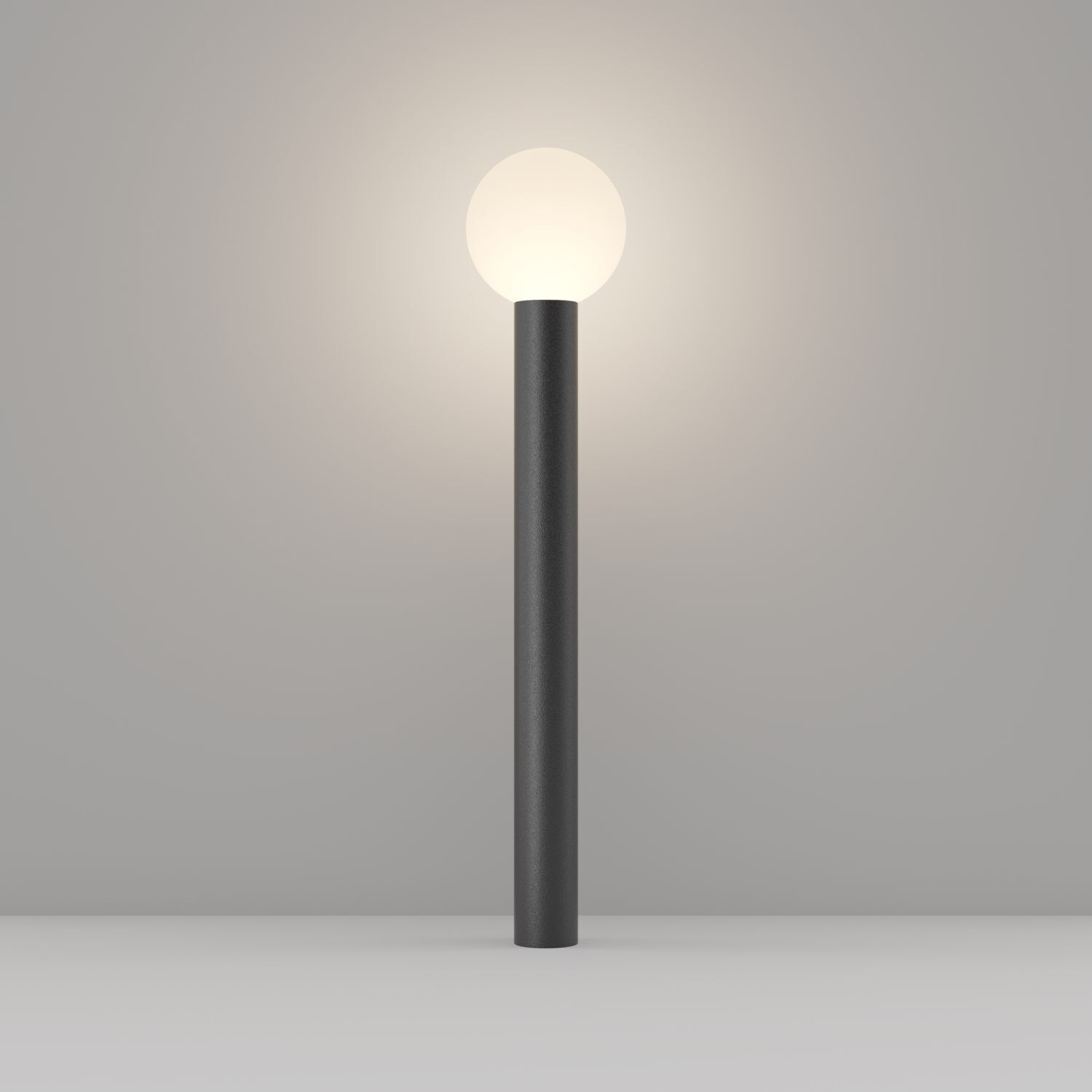 Außenleuchte Aluminium E27 IP54 80 cm hoch Schwarz Weiß