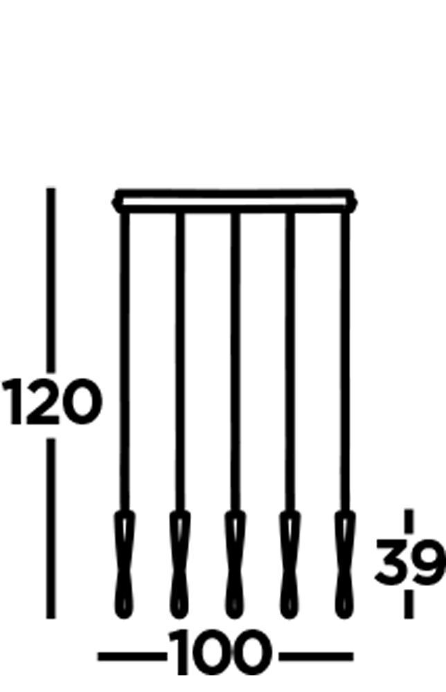 LED Hängelampe Schwarz B: 100 cm 3000 K 1052 lm dimmbar