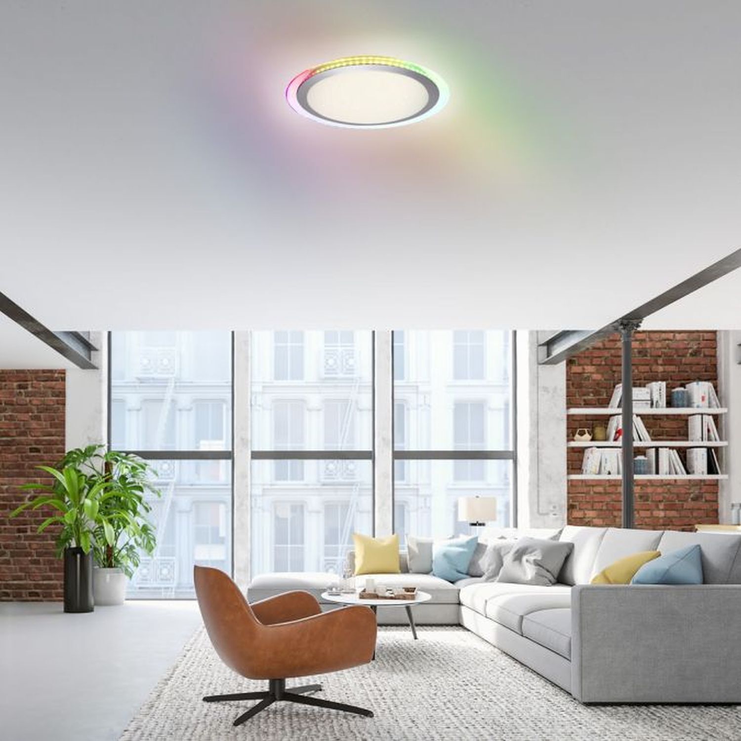 LED Deckenlampe Rainbow RGB Dimmer Ø45 cm Fernbedienung
