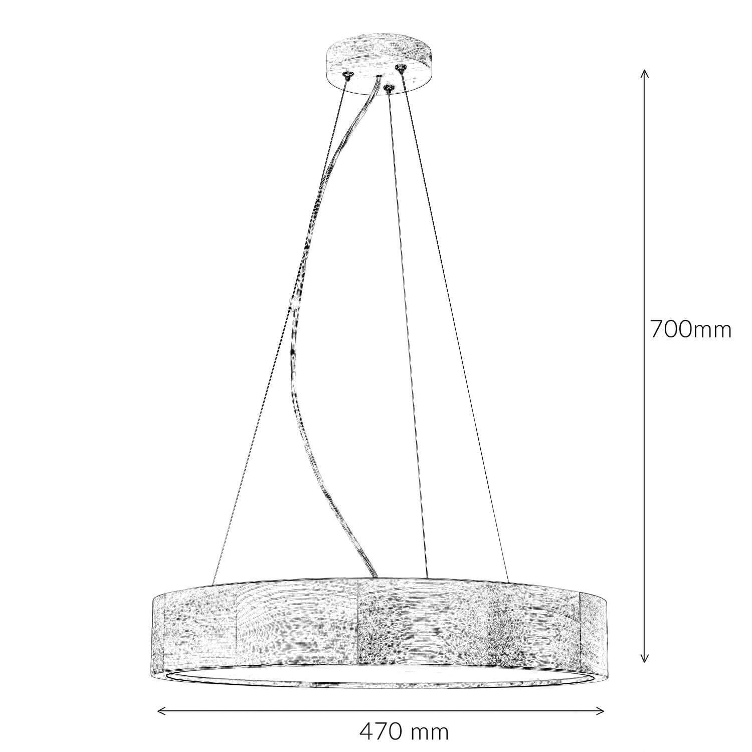 Lampe Esstisch Hängelampe Holz rustikal 3xW27 rund