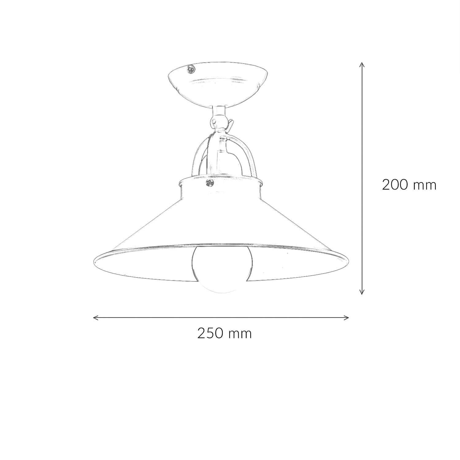 Deckenleuchte Messing schwenkbar E27 Ø 25 cm