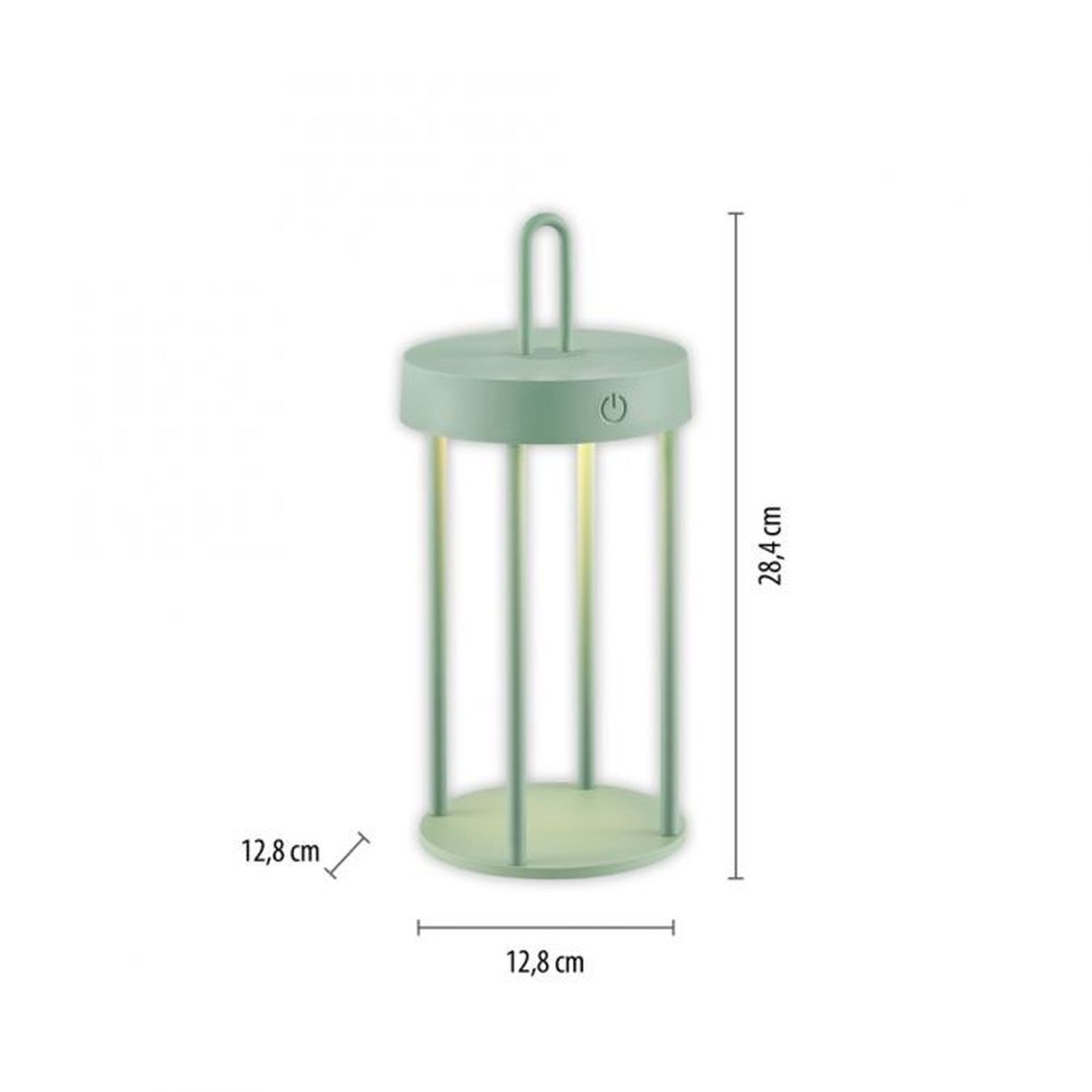 LED Akku Tischleuchte Aluminium dimmbar IP44 2 W Grün