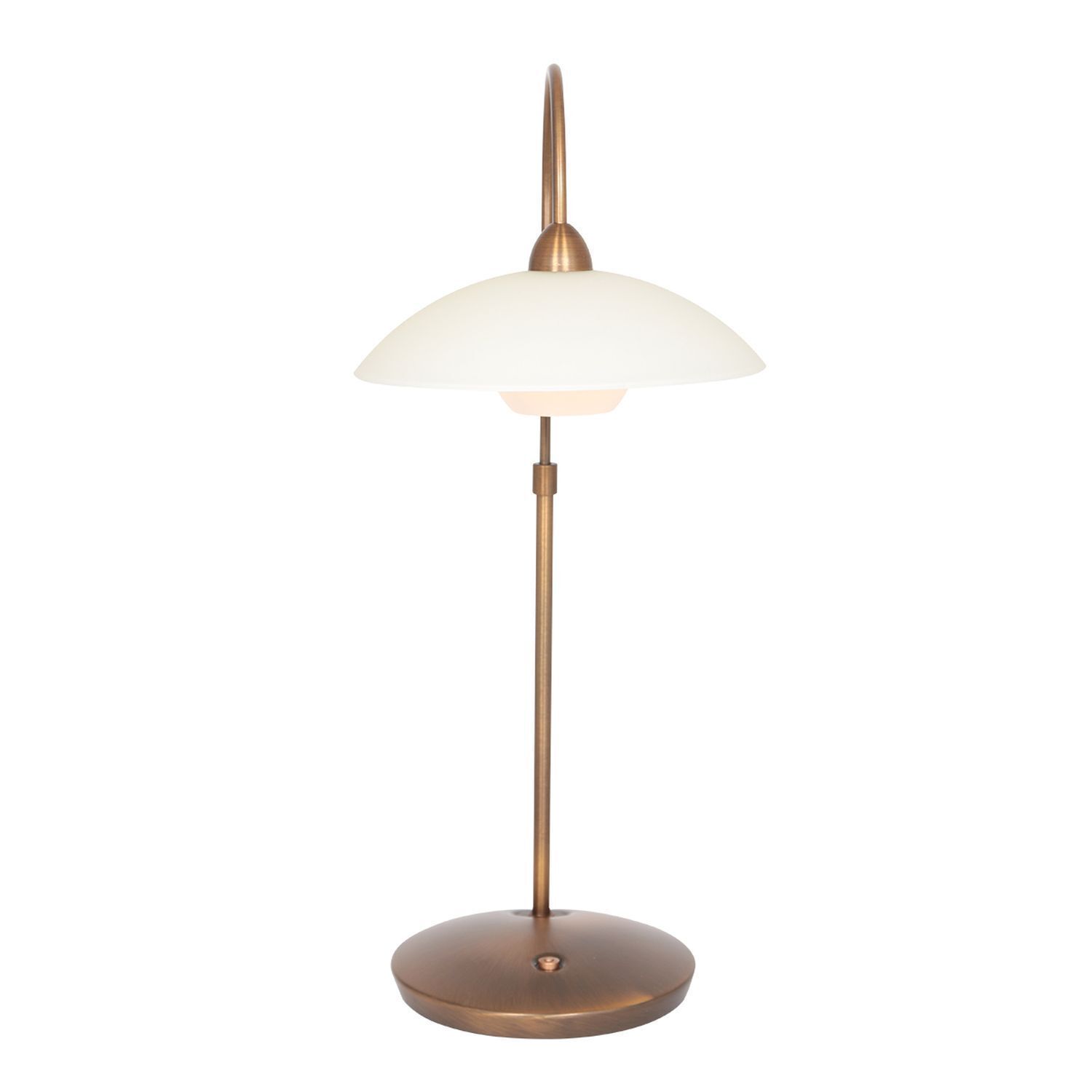 Dimmbare Nachttischlampe in Bronze Creme 44 cm inkl. G9