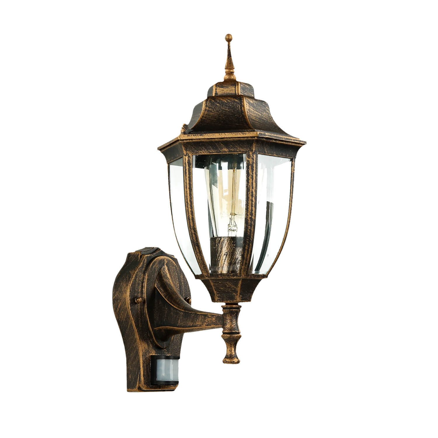 Außenwandlampe LYON Schwarz Kupfer E27