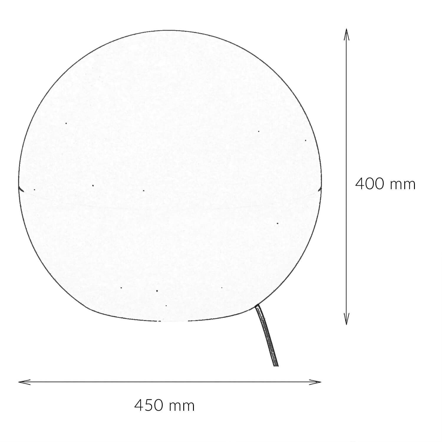 Dekorative Gartenlampe in Weiß Ø45cm