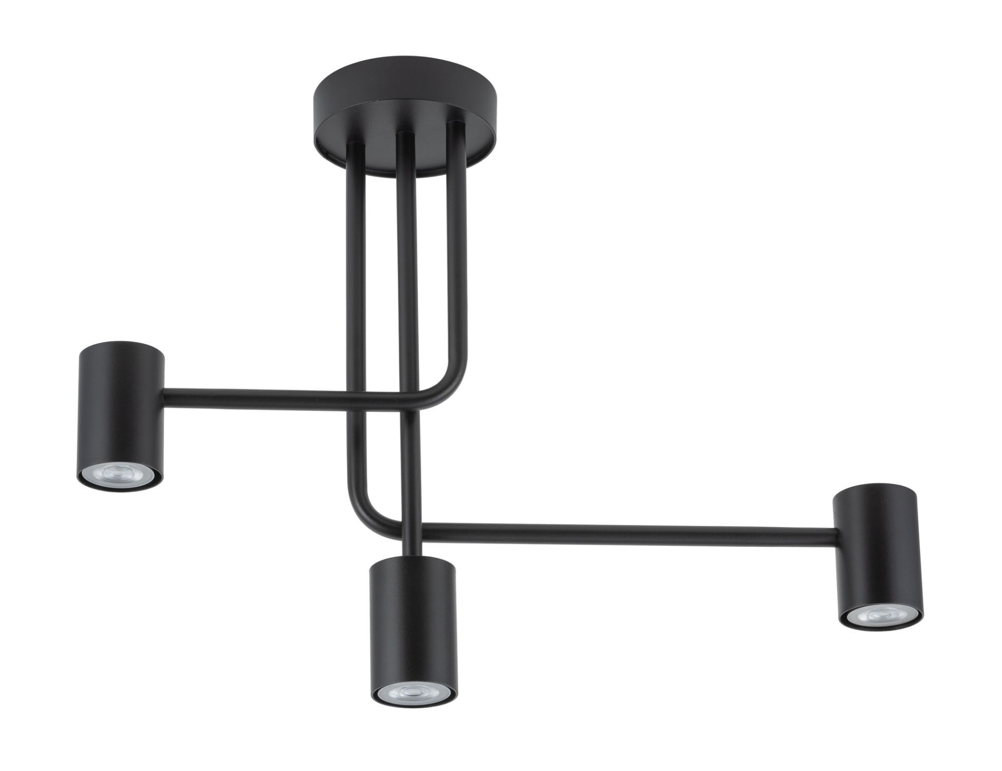Schwarze Deckenlampe GU10 Zylinder L:60 cm Metall