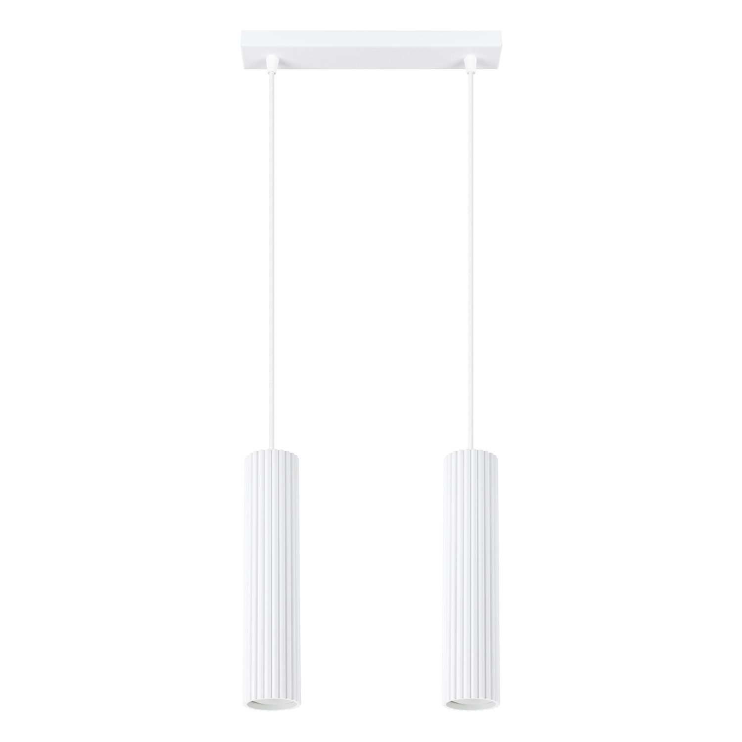 Weiße Hängeleuchte Modern aus Aluminium B: 30 cm 2x GU10 BERTA
