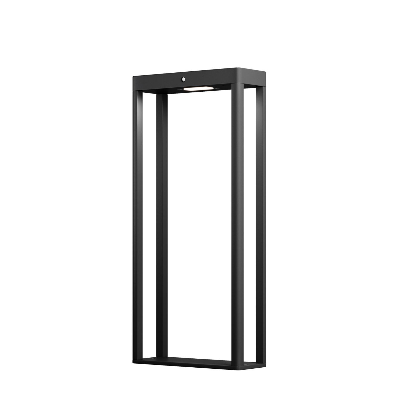 Solar Pollerleuchte Aluminium Glas LED IP54 50 cm eckig