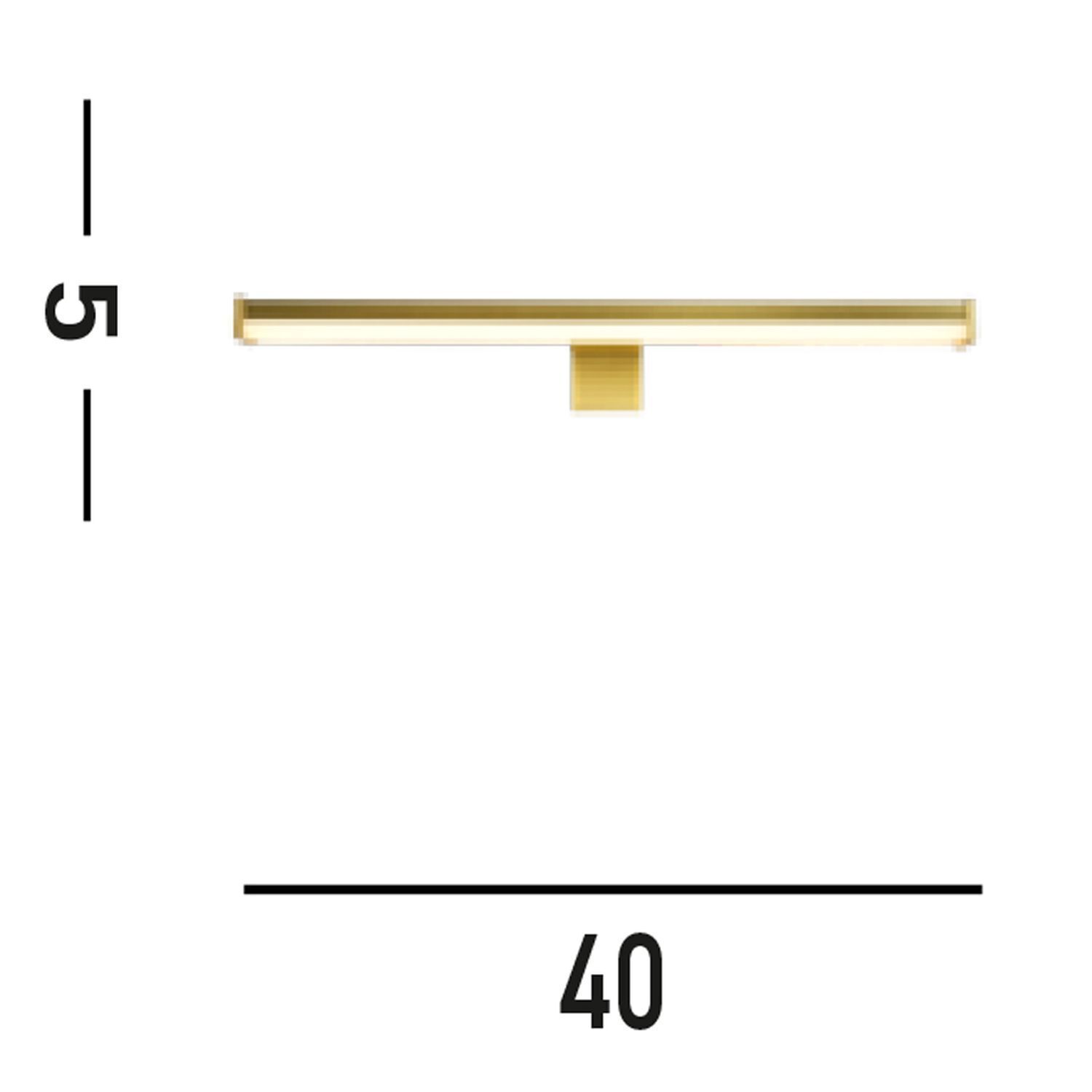 Goldene LED Spiegelleuchte Aluminium IP44 9 W 687 lm