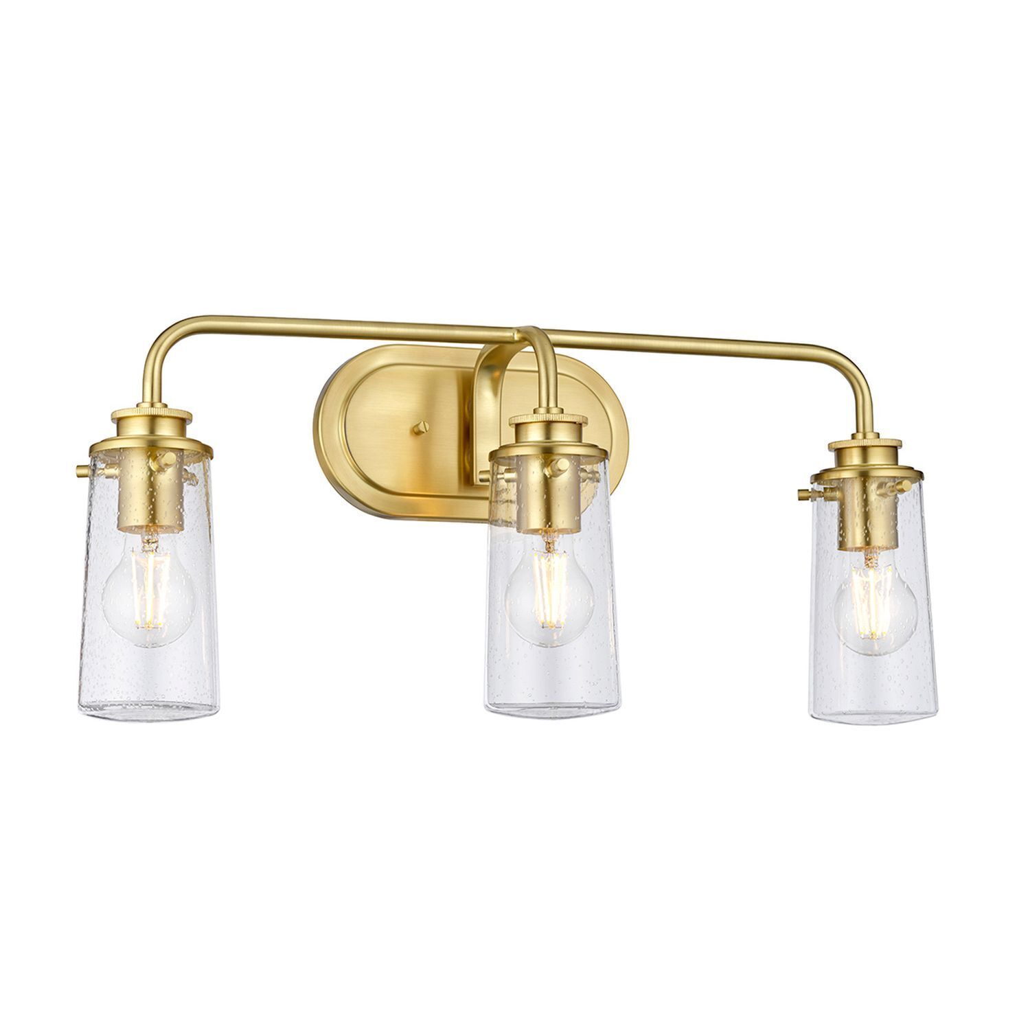 Badezimmerlampe Spiegel B: 60,3 cm IP44 3x E27 Metall Glas