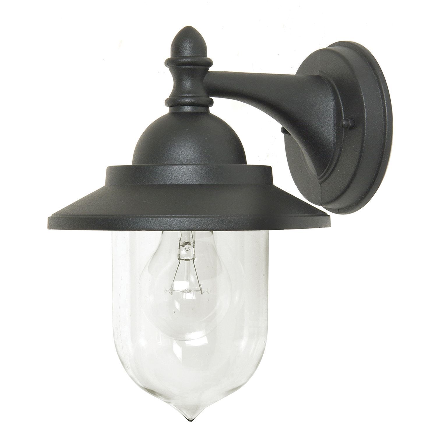 Wandlampe Außen Schwarz Maritim IP44 Haus Aluminium