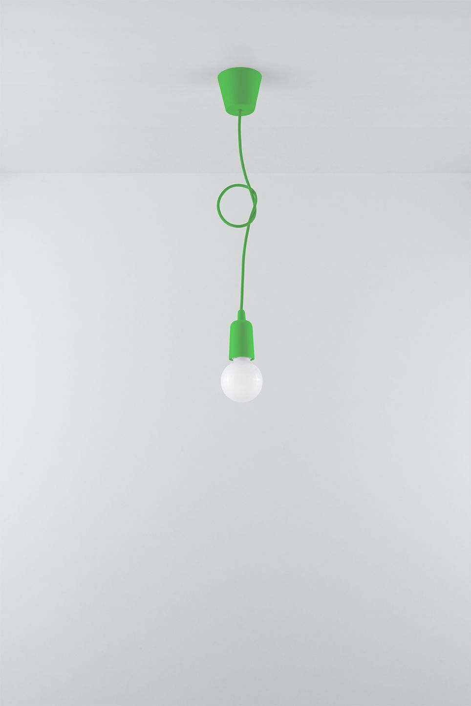Pendelleuchte Grün verstellbar bis 90cm Retro NESSA