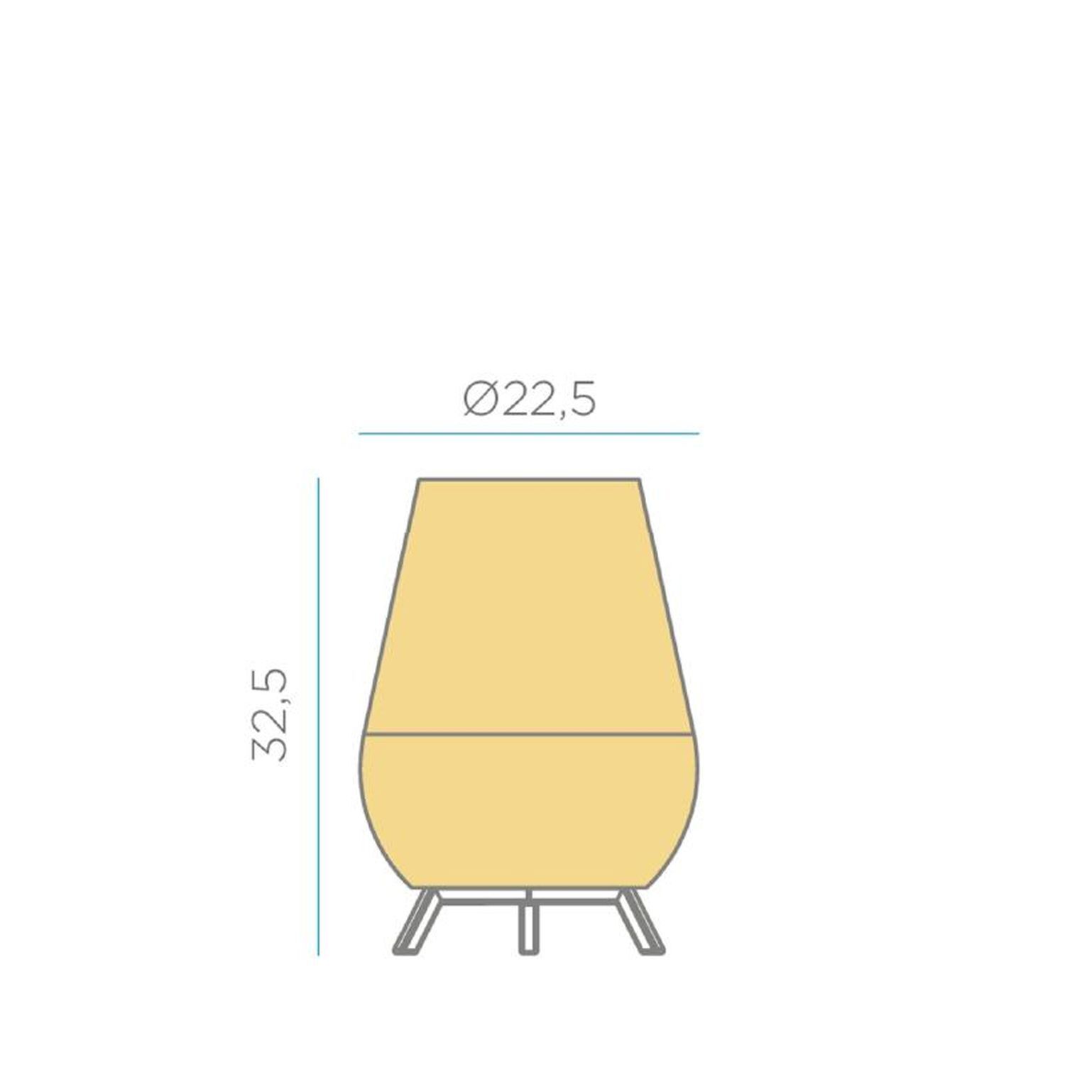 Tischleuchte Rattan H: 32,5 cm Dreibein Natur E27 FULDE