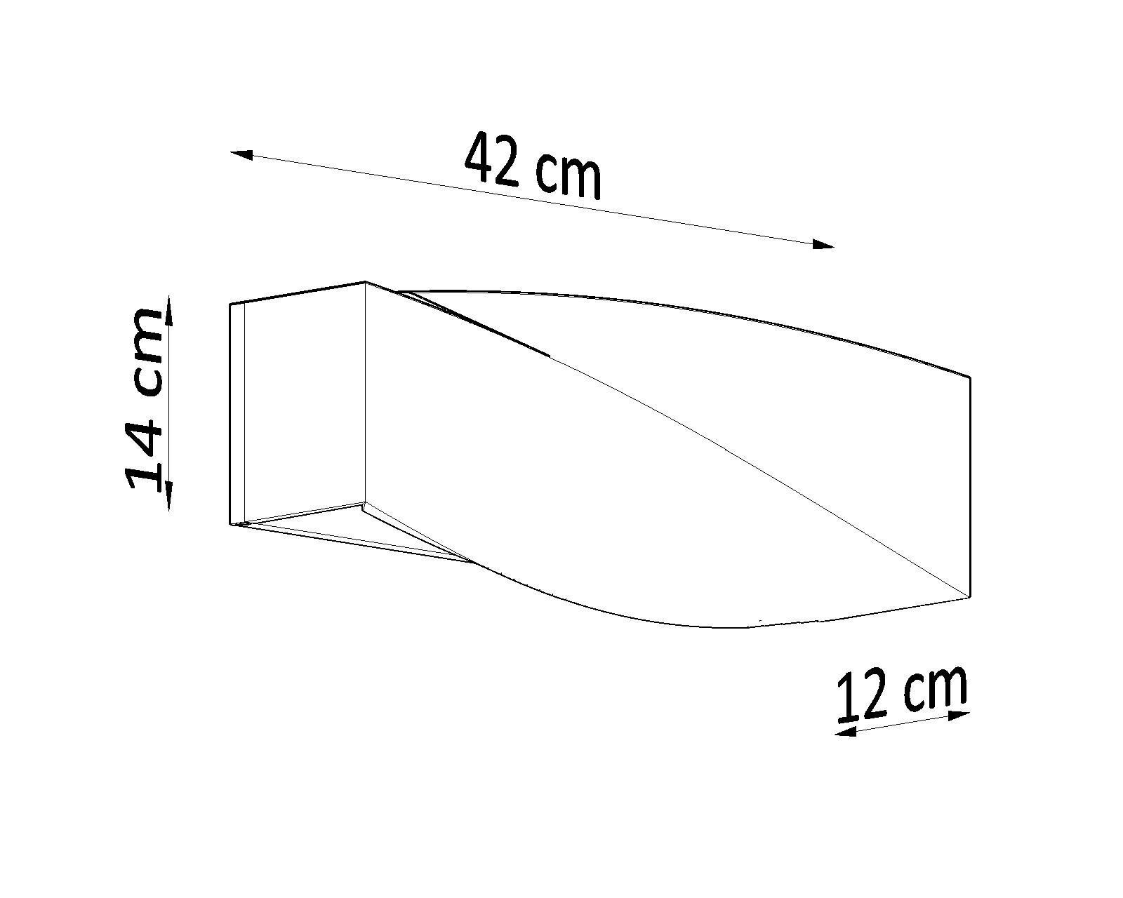 Wandlampe Schwarz Keramik Glas 42 cm Up Down indirekt