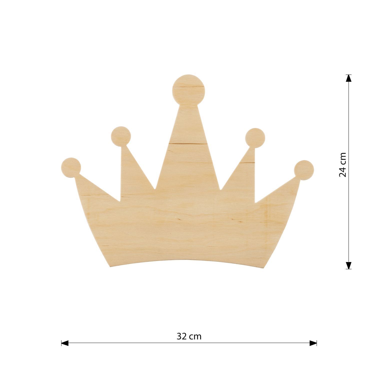 Wandleuchte Kinderzimmer mit Stecker Schalter Krone E14 Holz