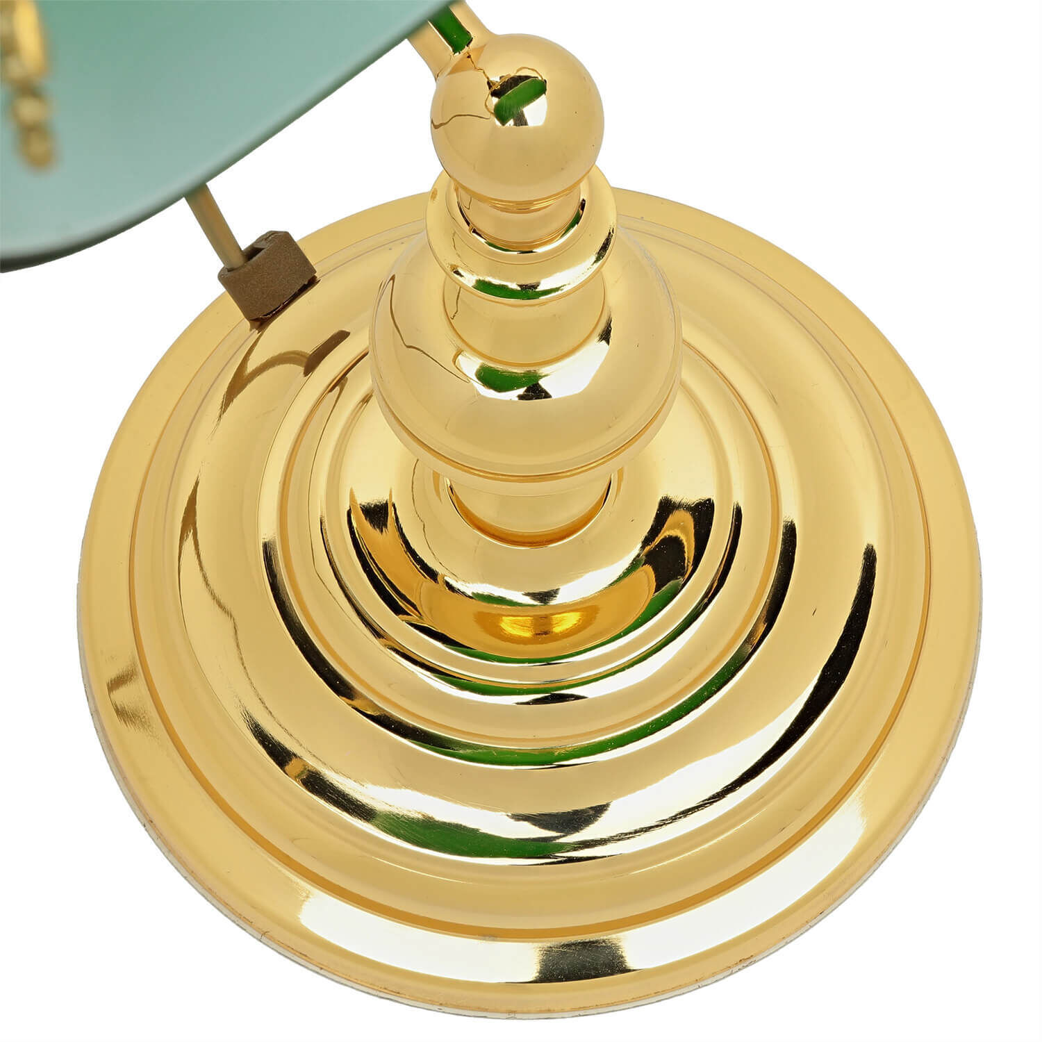 Banker Tischlampe Gold 24K aus Echt-Messing