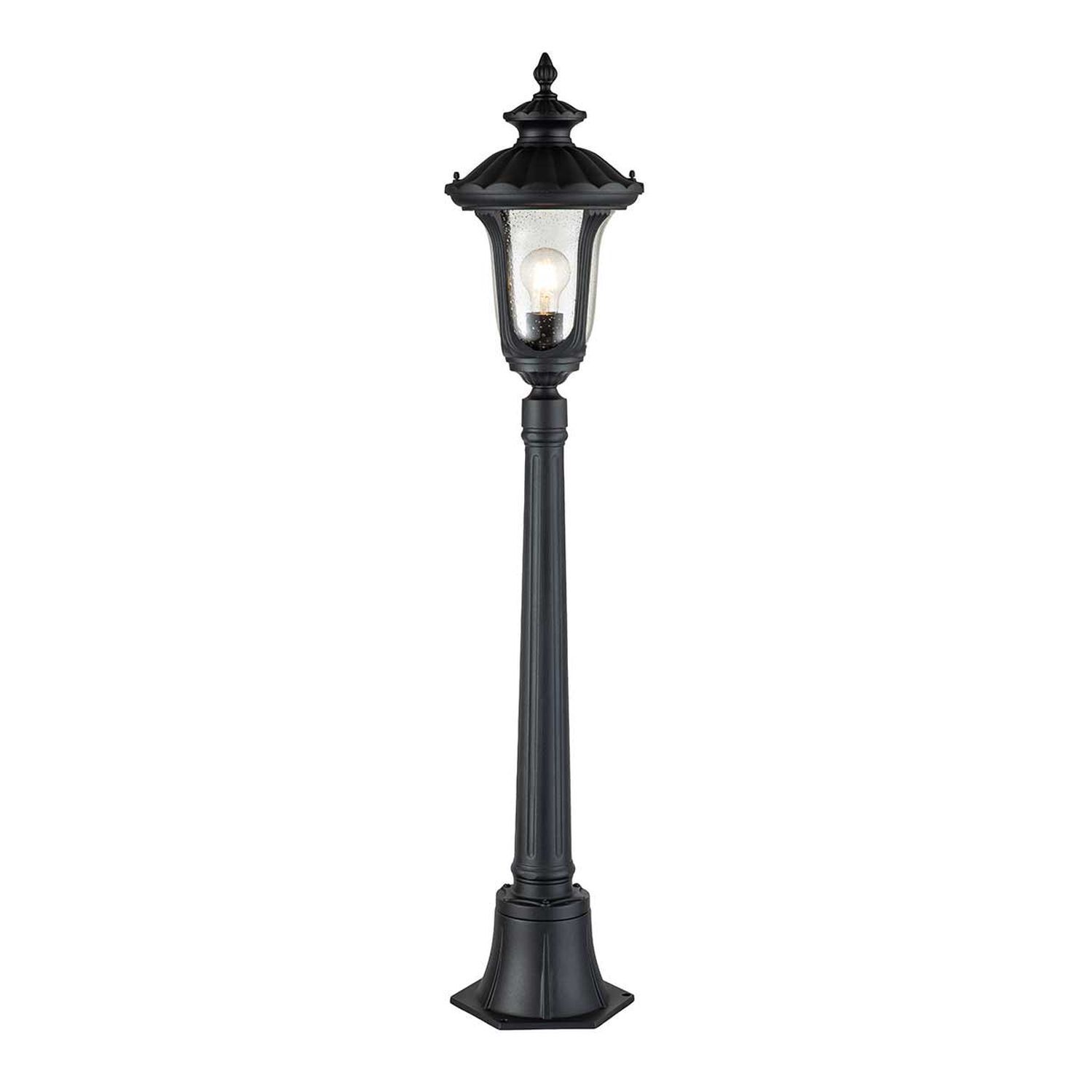 Stehleuchte außen Aluminium Glas IP44 115 cm Schwarz Garten