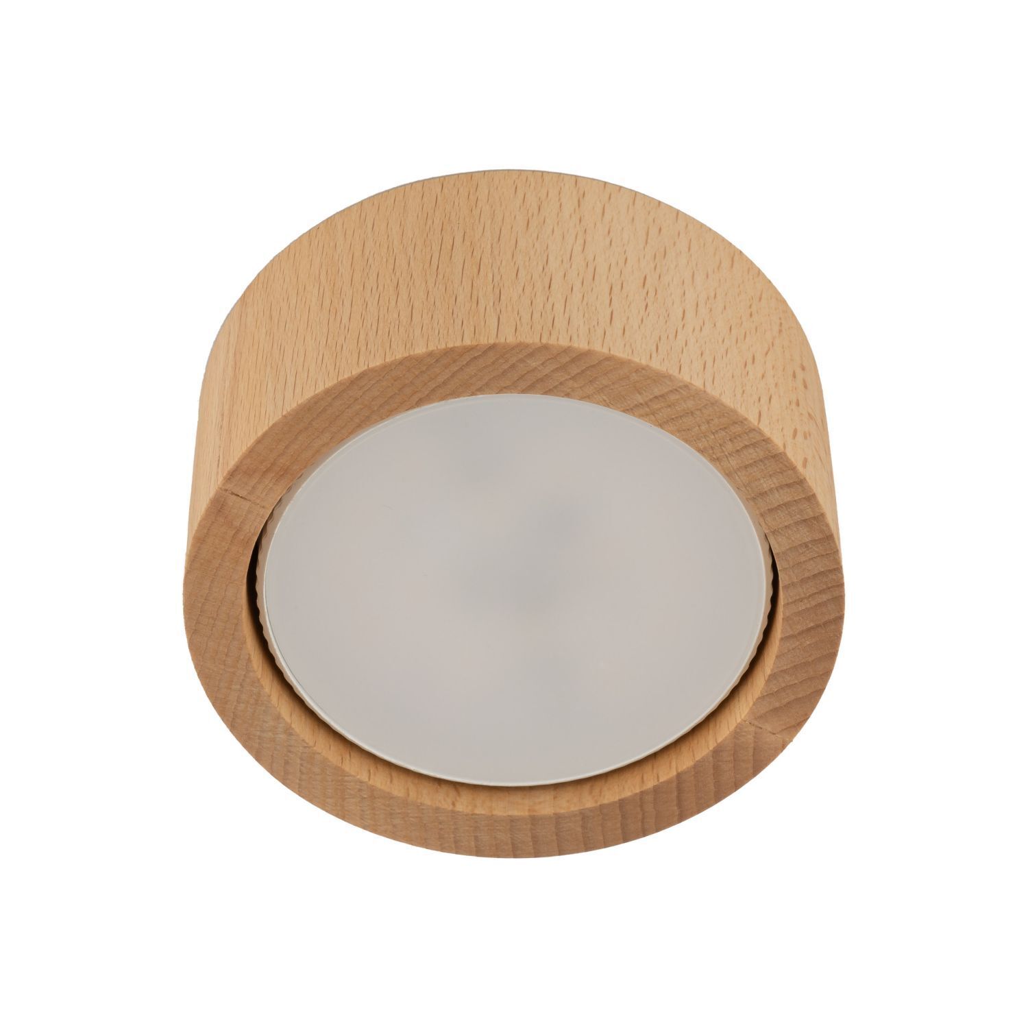 Deckenlampe rund Ø 9,5 cm H: 4,5 cm Aufputz GX53 Holz