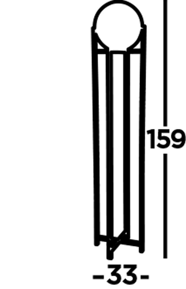 Stehleuchte Schwarz Rauchgrau E27 159 cm Glas Metall