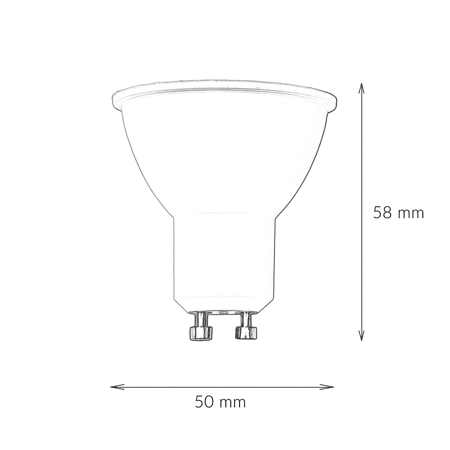 LED Leuchtmittel GU10 Fassung 3 Watt 3000 K 260 lm - LM10048