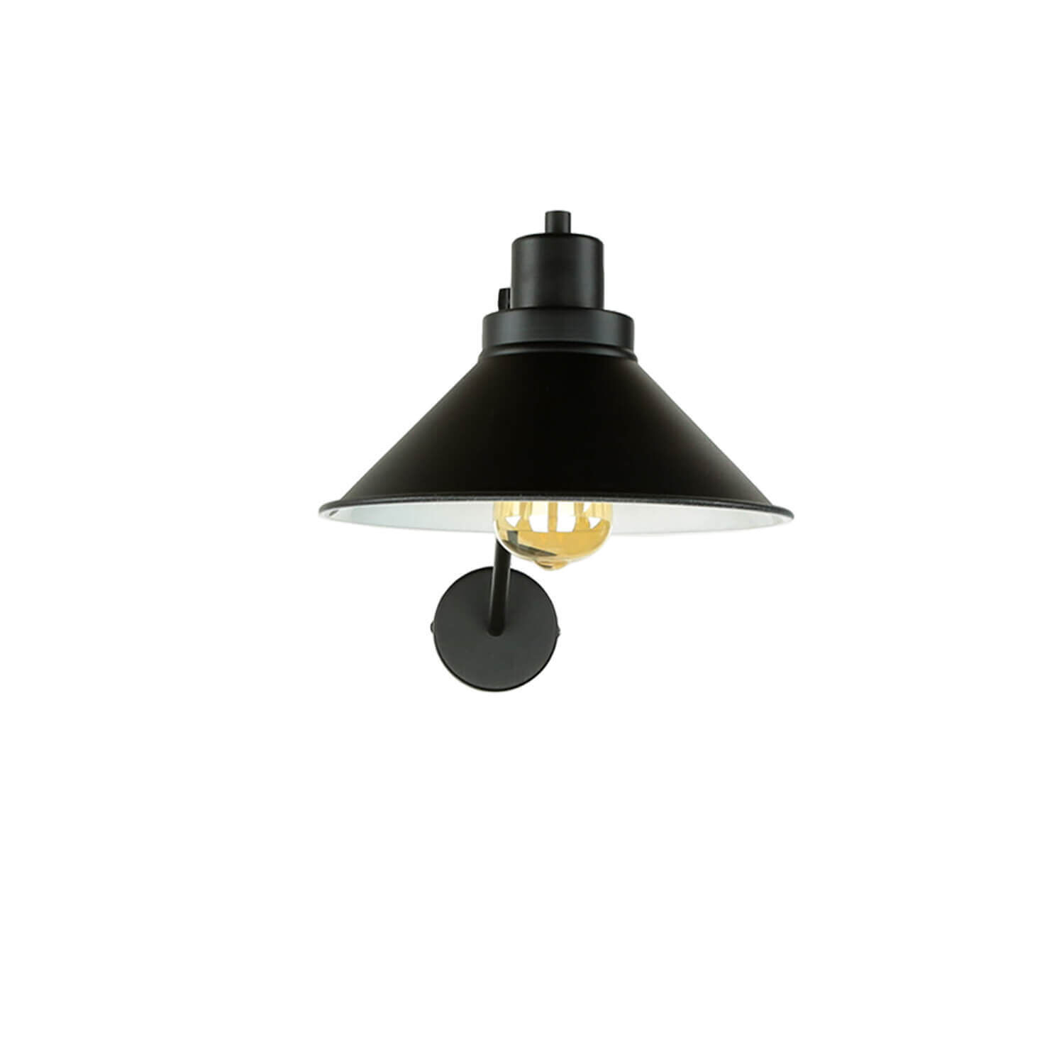 Wandlampe Schwarz Metall verstellbar XXL E27