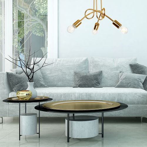 Deckenleuchte Gold Modern Wohnzimmer Metall Lampe